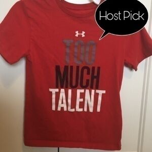 Boys size xs Under Armour Too Much Talent T-shirt